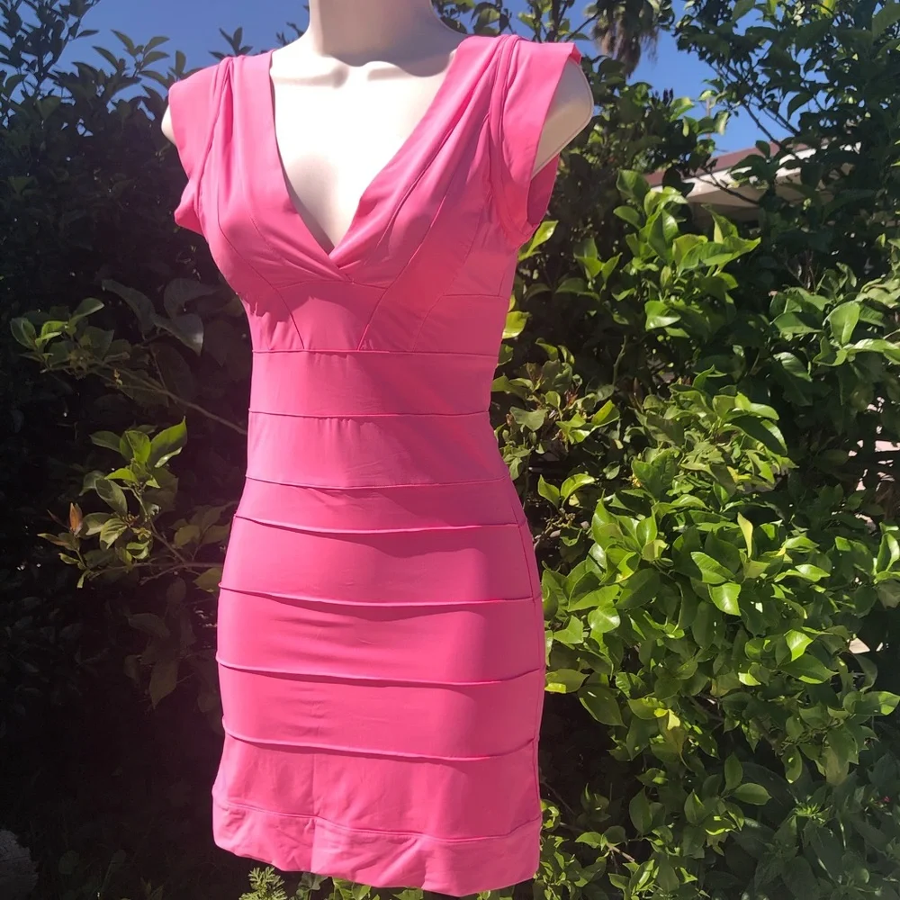 Pink AnaMaria Couture Mini Dress New with Tags - Picture 9 of 9